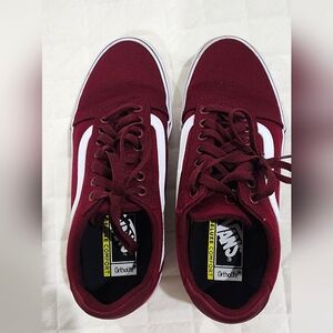 VANS Atwood Deluxe Comfort Ortholite Burgundy/White Skateboard Shoes